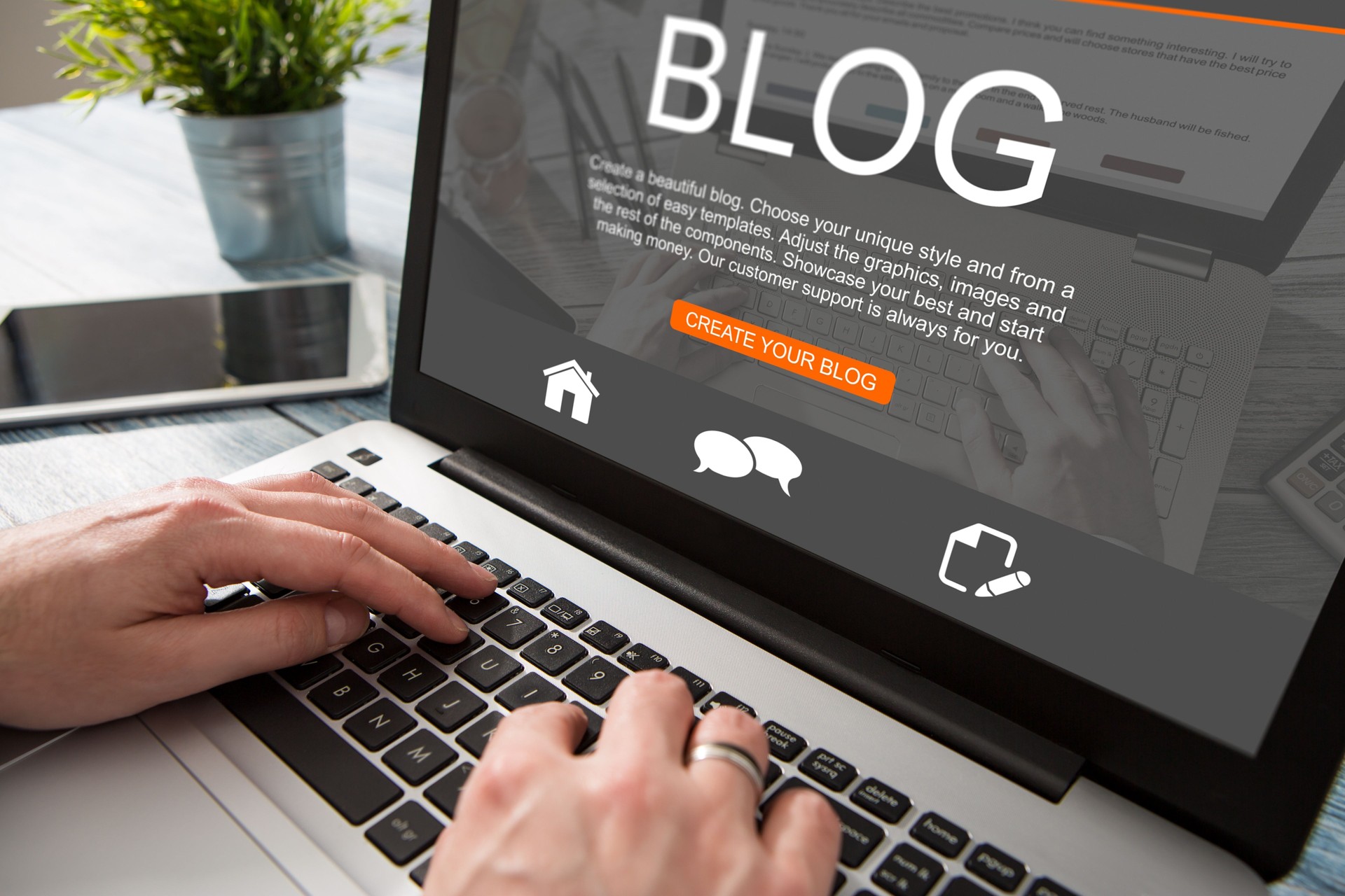 blogging blog word coder coding using laptop